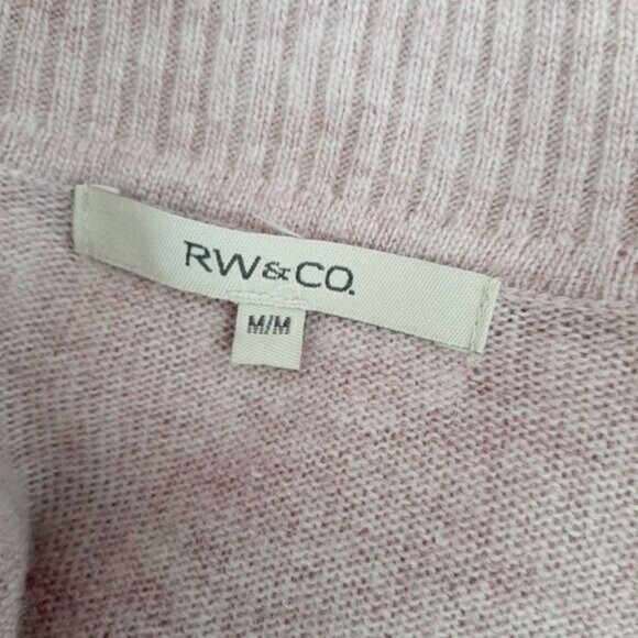 RW&CO Off-Shoulder Sweater Top Pastel Pink Sz S - Picture 7 of 8